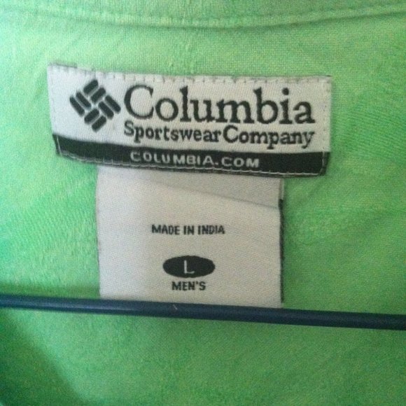 COLUMBIA | Men's Button Down Shirt Mint Green Size Large - Picture 5 of 9
